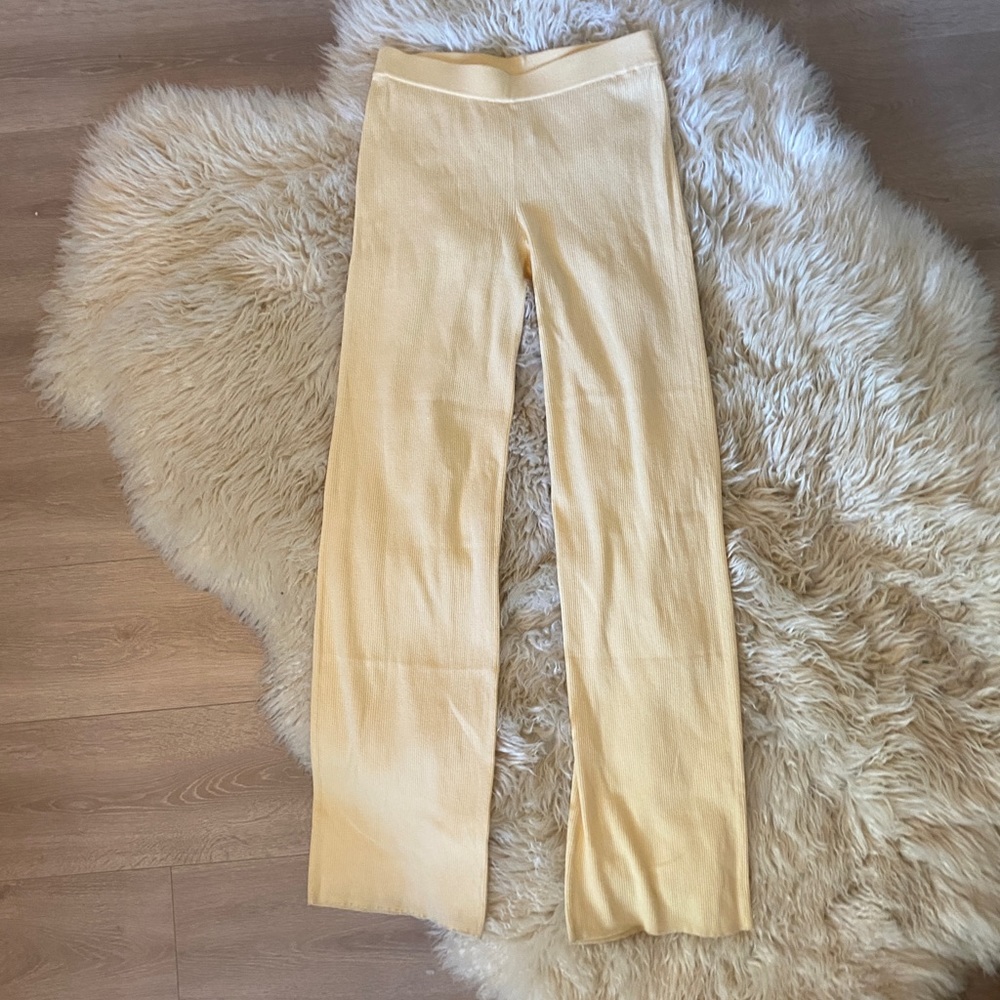 The group by Babaton rib knit lounge pants wide leg